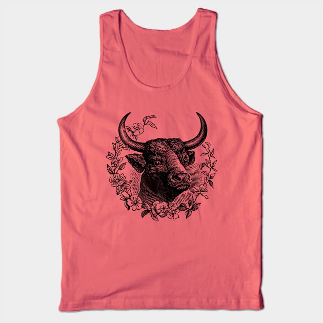 Beautiful horned cow Tank Top by GoddessTees